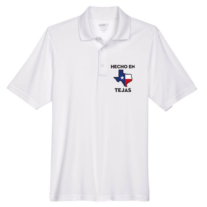 Texan Mexican Roots Hecho En Tejas Mexico Texas American Men's Origin Performance Piqué Polo