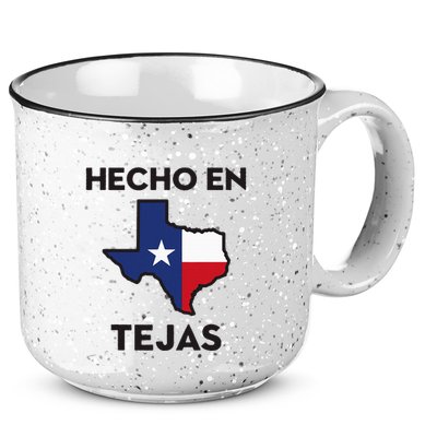 Texan Mexican Roots Hecho En Tejas Mexico Texas American 15oz Campfire Ceramic Mug