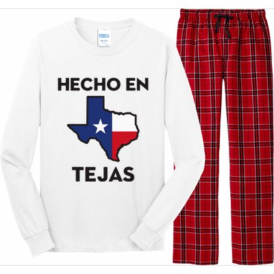 Texan Mexican Roots Hecho En Tejas Mexico Texas American Long Sleeve Pajama Set