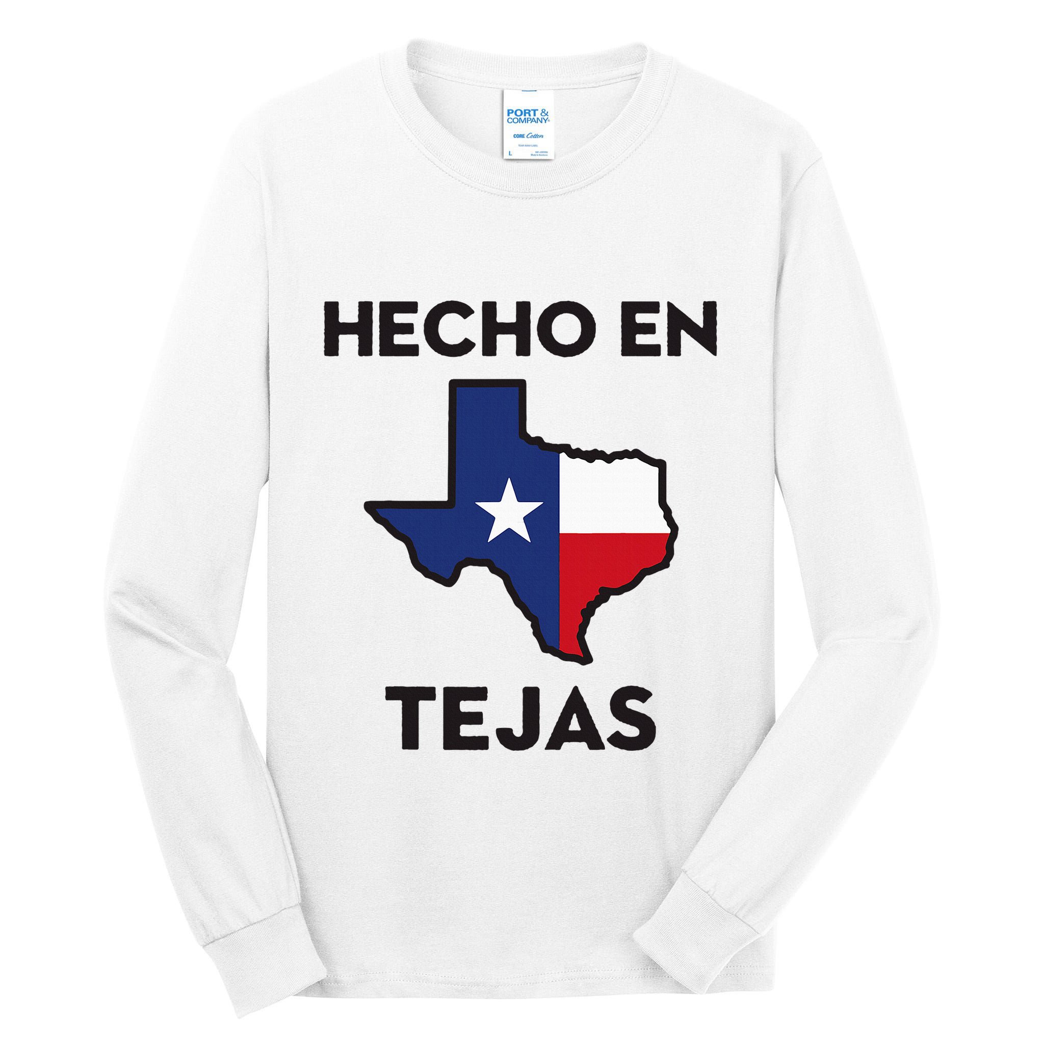 Texan Mexican Roots Hecho En Tejas Mexico Texas American Tall Long Sleeve T-Shirt