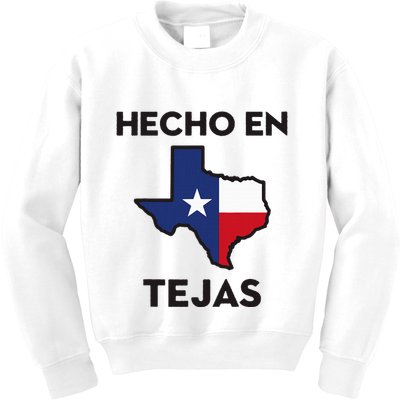 Texan Mexican Roots Hecho En Tejas Mexico Texas American Kids Sweatshirt