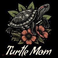 Turtle Mom Red-Eared Slider Lover Reptile Beautiful Floral City Backpack