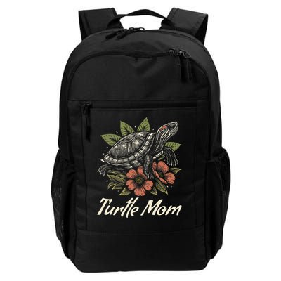Turtle Mom Red-Eared Slider Lover Reptile Beautiful Floral Backpack
