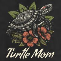 Turtle Mom Red-Eared Slider Lover Reptile Beautiful Floral 11oz C Handle Ceramic Mug