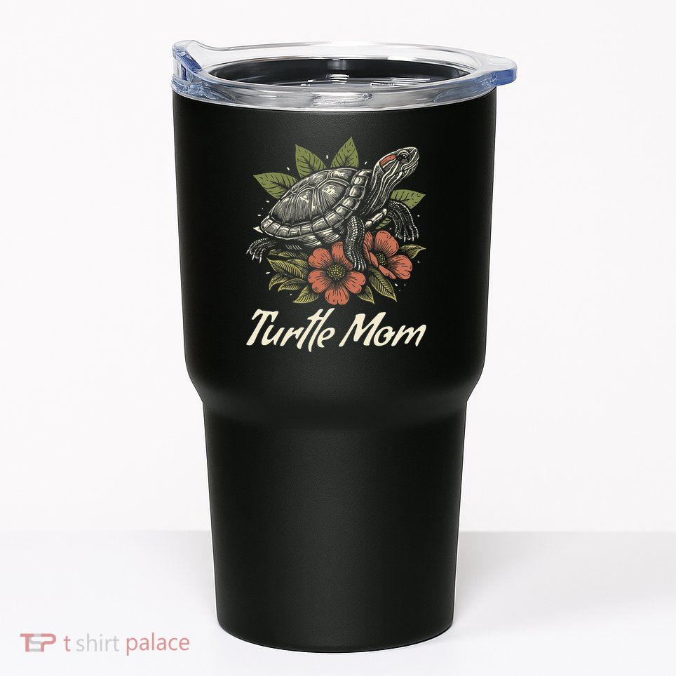 Turtle Mom Red-Eared Slider Lover Reptile Beautiful Floral Tumbler