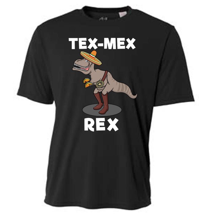 Tex Mex Rex Texas Mexican Cowboy Tyrannosaurus Dinosaur Cooling Performance Crew T-Shirt