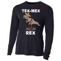 Tex Mex Rex Texas Mexican Cowboy Tyrannosaurus Dinosaur Cooling Performance Long Sleeve Crew