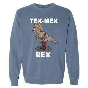 Tex Mex Rex Texas Mexican Cowboy Tyrannosaurus Dinosaur Garment-Dyed Sweatshirt