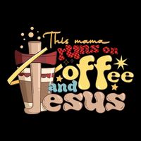 This Mom Runs On Coffee And Jesus! 7-Panel Snapback Hat