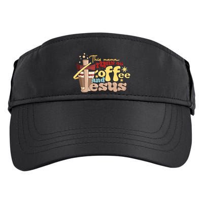 This Mom Runs On Coffee And Jesus! Adult Drive Performance Visor