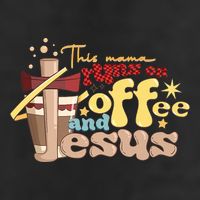 This Mom Runs On Coffee And Jesus! 25L Jumbo Tote