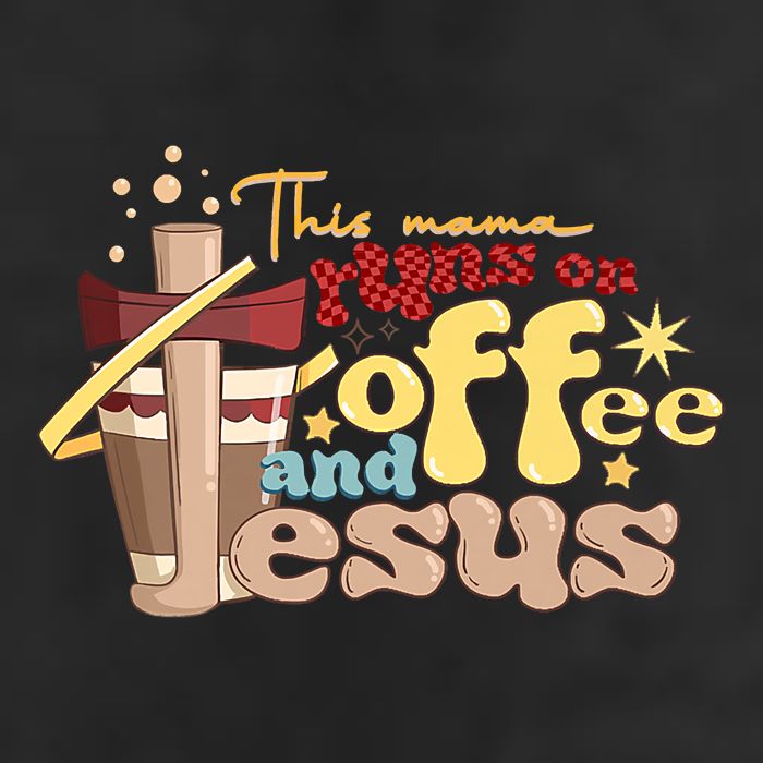 This Mom Runs On Coffee And Jesus! 25L Jumbo Tote