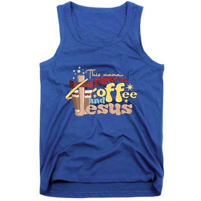 This Mom Runs On Coffee And Jesus! Tank Top