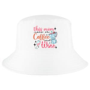 This Mom Runs On Coffee And Wine Cool Comfort Performance Bucket Hat