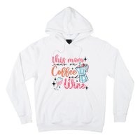 This Mom Runs On Coffee And Wine Hoodie