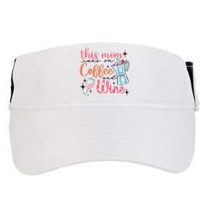 This Mom Runs On Coffee And Wine Adult Drive Performance Visor