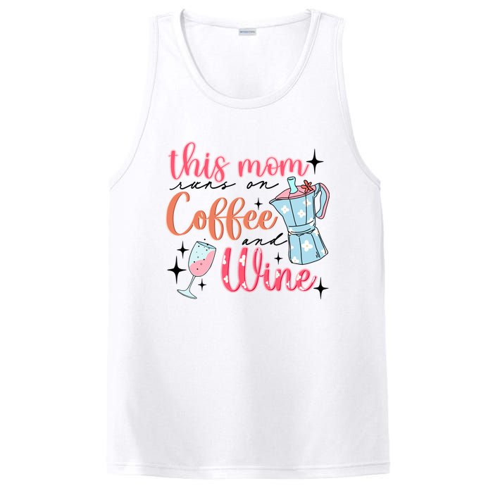 This Mom Runs On Coffee And Wine PosiCharge Competitor Tank