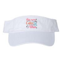 This Mom Runs On Coffee And Wine Valucap Bio-Washed Visor