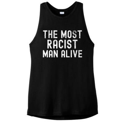 The Most Racist Man Alive Ladies PosiCharge Tri-Blend Wicking Tank