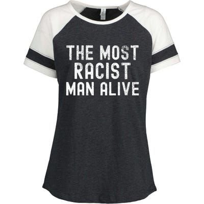 The Most Racist Man Alive Enza Ladies Jersey Colorblock Tee