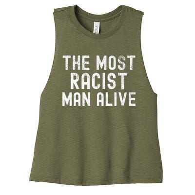 The Most Racist Man Alive Women's Racerback Cropped Tank