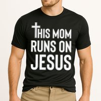 This Mom Runs On Jesus Christian Mother's Day Cooling Performance Crew T-Shirt
