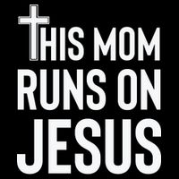 This Mom Runs On Jesus Christian Mother's Day Cooling Performance Crew T-Shirt