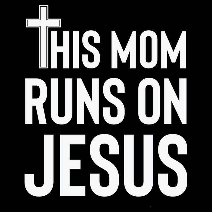 This Mom Runs On Jesus Christian Mother's Day Cooling Performance Crew T-Shirt