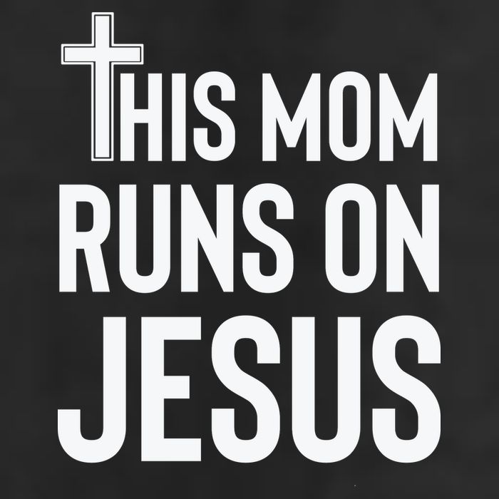 This Mom Runs On Jesus Christian Mother's Day Adult Drive Performance Visor