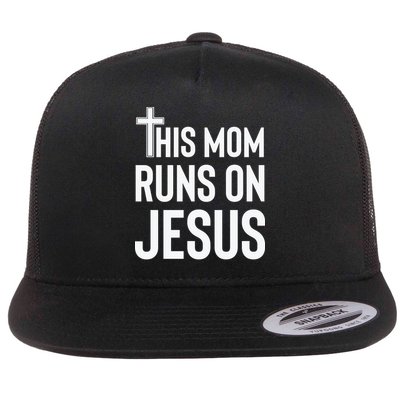 This Mom Runs On Jesus Christian Mother's Day Flatbill Hat