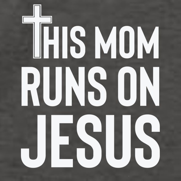 This Mom Runs On Jesus Christian Mother's Day Vector Backpack