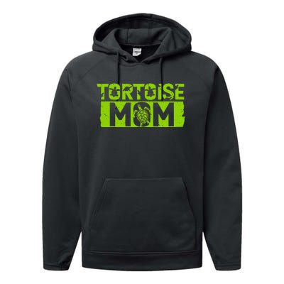 Tortoise Mom Reptiles Tortoiselover Performance Fleece Hoodie