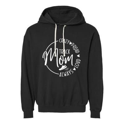 Track Mom Runner Sports Mom Motherhood Garment-Dyed Fleece Hoodie