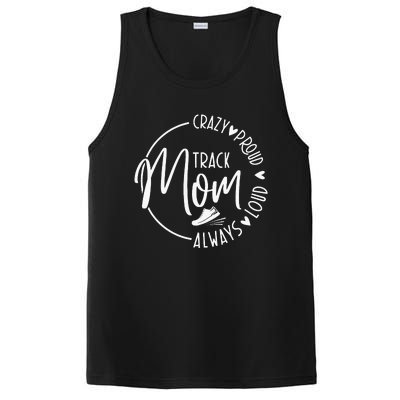 Track Mom Runner Sports Mom Motherhood PosiCharge Competitor Tank