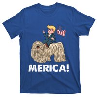 Trump Merica Riding A Puli Dog Patriotic 4th July Gift T-Shirt