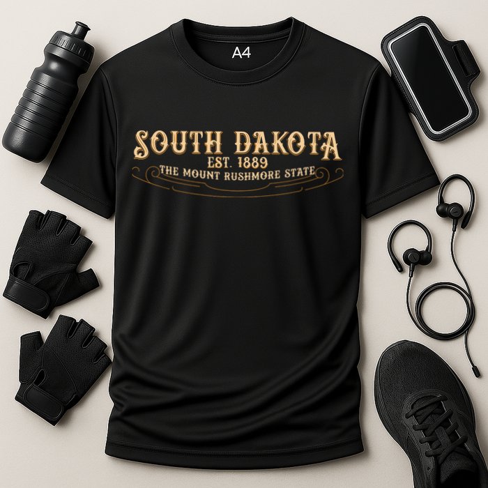 The Mount Rushmore State South Dakota Cooling Performance Crew T-Shirt