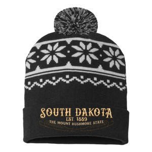 The Mount Rushmore State South Dakota USA-Made Snowflake Beanie