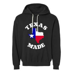 Texas Made Red White And Blue Texas Flag Texas State Pride Garment-Dyed Fleece Hoodie