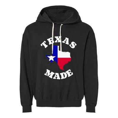 Texas Made Red White And Blue Texas Flag Texas State Pride Garment-Dyed Fleece Hoodie