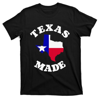 Texas Made Red White And Blue Texas Flag Texas State Pride T-Shirt