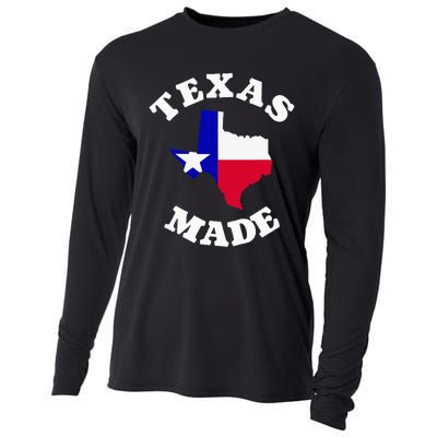 Texas Made Red White And Blue Texas Flag Texas State Pride Cooling Performance Long Sleeve Crew