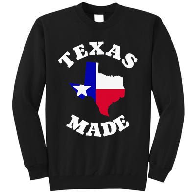 Texas Made Red White And Blue Texas Flag Texas State Pride Tall Sweatshirt