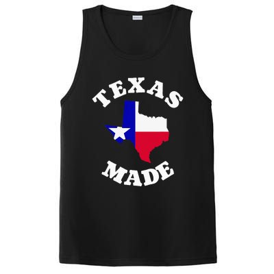 Texas Made Red White And Blue Texas Flag Texas State Pride PosiCharge Competitor Tank