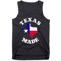 Texas Made Red White And Blue Texas Flag Texas State Pride Tank Top