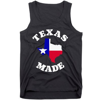 Texas Made Red White And Blue Texas Flag Texas State Pride Tank Top