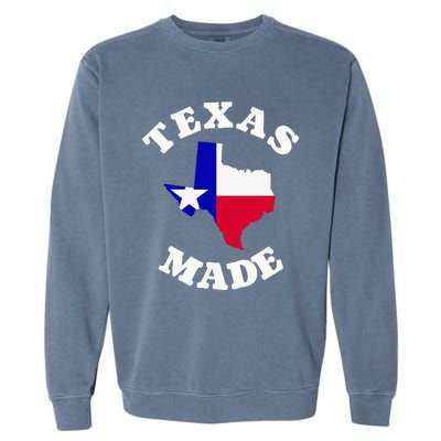 Texas Made Red White And Blue Texas Flag Texas State Pride Garment-Dyed Sweatshirt