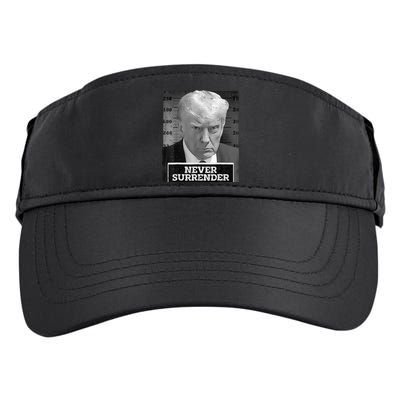 Trump Mug Shot Donald Trump Mug Shot Never Surrender Adult Drive Performance Visor