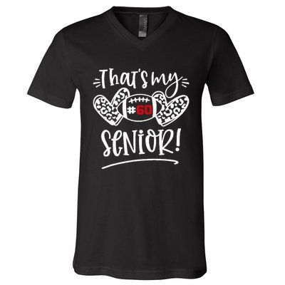 That's My Senior Number 60 Senior Football Number 60 V-Neck T-Shirt