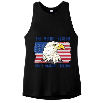 The Metric System Cant Measure Freedom 4th Of July Ladies PosiCharge Tri-Blend Wicking Tank