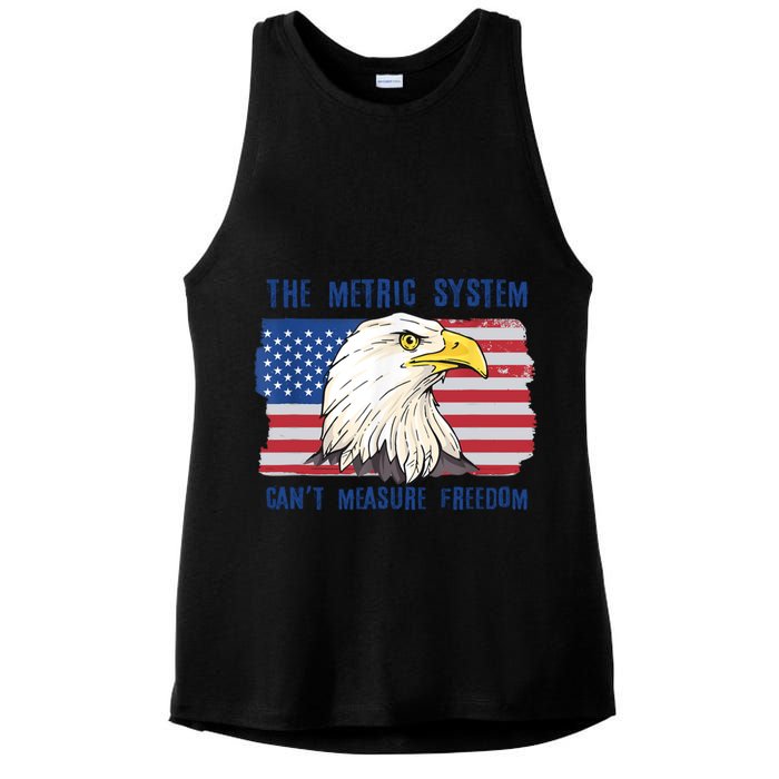 The Metric System Cant Measure Freedom 4th Of July Ladies PosiCharge Tri-Blend Wicking Tank